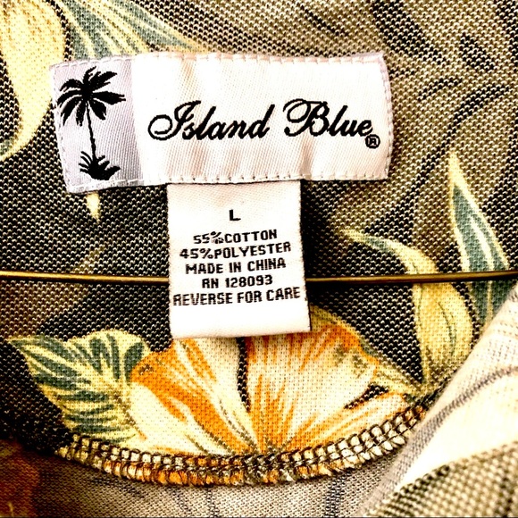 Island Blue Men’s L 3-button Polo - Picture 2 of 5